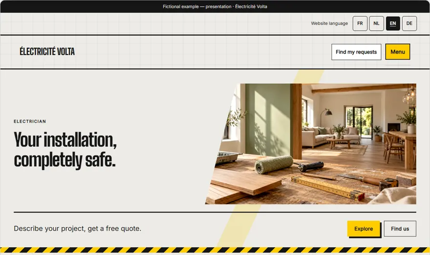 Site reveal · tradesperson